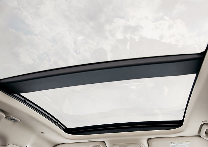 The available panoramic Vista Roof® is shown from inside a 2024 Lincoln Corsair® SUV. | Pugmire Lincoln of Marietta in Marietta GA